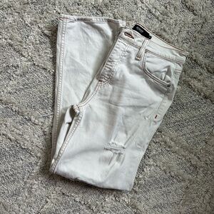 Hudson Jeans Petite cream wide leg pants